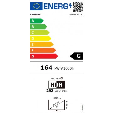 Samsung Smart Τηλεόραση 85" 4K UHD LED UE85DU8072UXXH HDR (2024)